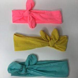 Pink, yellow, blue head band homemade bundle.